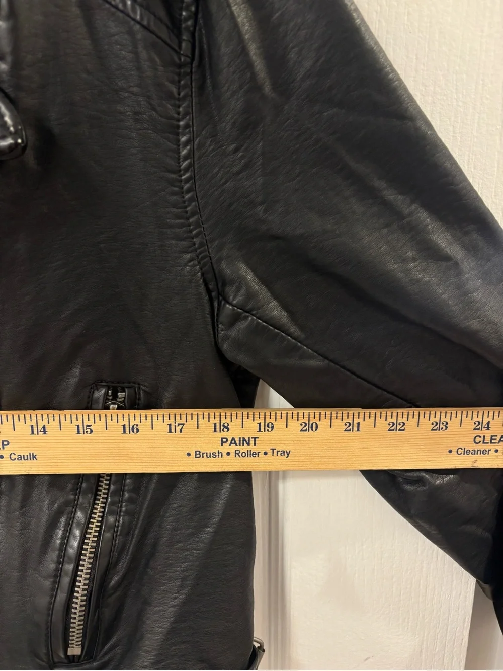 Free People Vegan Leather Black Classic Moto Jacket Red Paisley Lining Bikercore